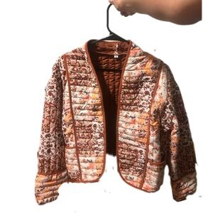 Women's Quilted Jacket - Brown and Orange